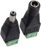 10 pairs 5.5mm x 2.1mm 12V DC Power Male & Female Jack Connector Plug Adapter