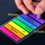 2128 pcs Mini Sticky Notes Translucent Plastic Index tabs Book Page Marker neon Highlight Flags