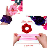 Pack of 39 x colourful velvet scrunchies elastic hair bands hair ties for kids women children girls