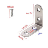20 x Stainless Steel Brackets 40 x 40mm Right Angle Bracket Corner Brace Fastener with 80pcs Screws