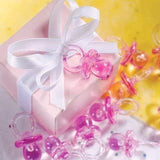 Mini sucette factice rose, 100 x, sucettes en acrylique, confettis dispersés sur Table, accessoires de décoration de fête
