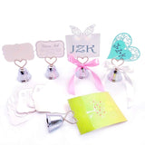 20 Silver bell wedding kissing card photo memo place holder birthday baby shower Christmas party