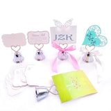 20 Silver bell wedding kissing card photo memo place holder birthday baby shower Christmas party