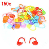 150 Multicolor locking stitch markers plastic markers crochet clips with transparent compartment box