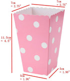 48 x Polka dot multicolore small paper popcorn treat boxes cups buckets kids birthday party favours