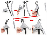 Câble Flexible découpable de 1.5 mètres, Tube de rangement en spirale, fil organisateur de câbles