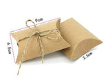 50 Rustic wedding favour box with jute string kraft paper small sweets Christmas christening party