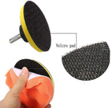 Set of 25 car polishing sponge pads kit, 3inch 8cm car polisher pads with M10 drill adapter