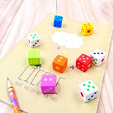 24 Novelty little rubber toy dice pencil eraser set for children party favours kids birthday gift