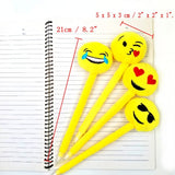 16 Novelty pens for kids cute plush Emoji ballpoint pen biro pen stationery gift for girls children