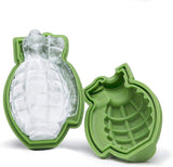 4 x Silicone 3D Grenade Shape ice Cube Mold Cake Tray Moulds ice Moulds Silicone for Whiskey Scotch