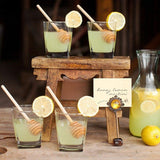 50 X Mini Wooden Honey Spoon for Slime 8CM Small Wood Honey Dipper Sticks drizzler Wedding Honey jar