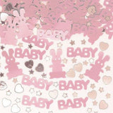 4 paquets de confettis roses pour fête prénatale fille, anniversaire de baptême pour bébé, décoration de table de fête pour enfants