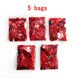 5000 x 1cm plastic red love heart wedding confetti dinner table scrapbook