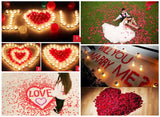 1000x pétales de rose artificielles en soie rouge pour artisanat d'art décoration de confettis de mariage fête de poule
