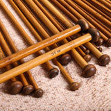 14 Zoll, 18 verschiedene Größen (2 mm–10 mm), Sammlungsset mit 36 ​​Einzelspitzen-Stricknadeln aus Bambus
