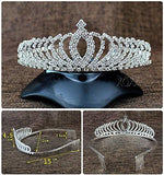 Braut Hochzeit Prinzessin Abschlussball Kristall Tiara Krone Strass für Kinder und Erwachsene, Stirnband Tiara