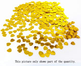 Confettis en plastique doré en forme de cœur d'amour, 5000 pièces, 1cm, pour table de dîner, accessoires de scrapbooking