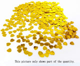 5000 pcs 1cm plastic gold love heart wedding confetti dinner table scatter, scrapbook accessories