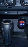 2 in 1 car truck bus voltmeter & thermometer display, 12v 24v battery voltage temperature meter