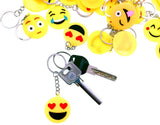 50 x Emoji-Schlüsselanhänger, Emoticon-Schlüsselanhänger, Kindergeburtstag, Gastgeschenke, Partytütenfüller, Kinderparty