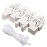 Coffrets cadeaux en papier blanc nacré 50x, pour bonbons de mariage, banquet, anniversaire, fête de poule, fiançailles