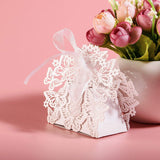 Coffrets cadeaux en papier blanc nacré 50x, pour faveurs de mariage, chocolats, bonbons, banquet, anniversaire, fiançailles