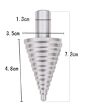 HSS Step Cone Drill bit for Steel Sheet up to 3mm Thick or Plastic/Metal Sheet Hole Size 5mm~ 35mm
