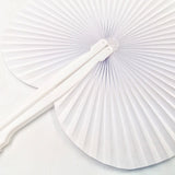 30 White heart folding fan Japanese hand held fan for party wedding communion church travelling