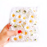 100 x Artificial White Craft Daisy Fabric Flowers Heads Party Wedding Table scatters Decoration