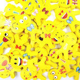 36 Stück Emoji-Radiergummis mit Lächeln, Lachen, schüchternem Gesichtsausdruck, neuartige Gummi-Geschenke für Kinder