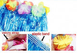 8x Multicolor Hawaiian silk faux flowers party fancy hula skirt girl women Hawaiian Luau supply