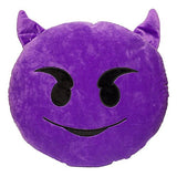 2 x Stuffed plush Emoji cushion devil + cool face 12 inch Emoji pillow