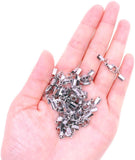 20 x fermoirs à pince de homard pour bijoux en argent avec extrémités de cordon, kit d'accessoires de bijoux