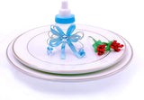 24 x blaue Babyflaschen-Babyparty-Geschenkboxen für Babyparty-Junge-Geburtstagsfeier