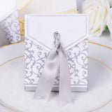 50 Silver wedding favour box paper small gift box for wedding birthday baby shower christening