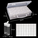 Diamond Painting gems Storage Box case with 64 Individual compartments with lids sea Beads Organiser