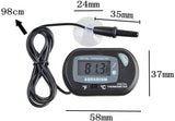 2 x Small digital aquarium thermometer with suction cups & probe & battery