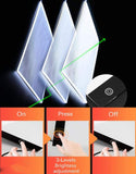 A4 LED Artcraft Pauslicht-Pad, 3-stufig einstellbare Helligkeit, Künstler-Skizzen-/Kopier-/Pauszeichen-Pad