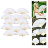 20 x White folding paper fan/fans handheld paper for party wedding communion travelling decoration