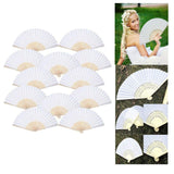 20 x weiße Faltpapierfächer/Handfächer aus Papier für Party, Hochzeit, Kommunion, Reisen, Dekoration