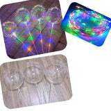 5 transparent 40cm giant LED light balloon 70 cm pole+3 meters LED string light + balloon pump
