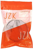 JZK 6 x White Marble Effect Leather Coasters for Drinks with Holder, 9.7cm 3.8 inch Round Cup mats Coaster Set for Cups Glass Mugs