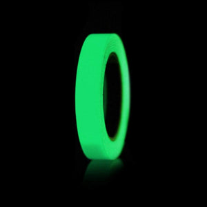 JZK 10 m x 2 cm, 33 Fuß x 0,8 Zoll, grünes, wasserdichtes, fluoreszierendes Klebeband, das im Dunkeln leuchtet, selbstklebendes Leuchtband, Aufkleber, Warnband für Bodenstufen