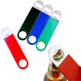 4 x rutschfester Gummigriff, Edelstahl, Barblade-Bierflaschenöffner, Bar Blade Speed ​​Opener