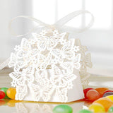 Coffrets cadeaux en papier blanc nacré 50x, pour faveurs de mariage, chocolats, bonbons, banquet, anniversaire, fiançailles