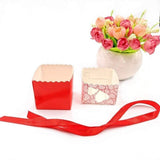 50 Red Heart Wedding Favour Box Sweet Box Gift Box for Wedding Birthday Baby Shower Christening