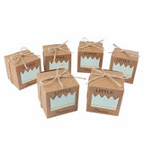 50 x Little Prince kraft paper baby shower favour boxes for boy birthday party christening baptism