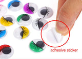 240 x Googly eyes with lashes + 200 x googly eyes without eyelashes, 10mm self adhesive wobbly eyes