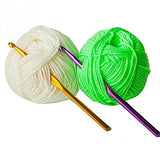 14x aluminum crochet hooks set knitting needles weaving tools set
